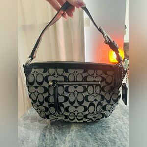 Coach Signature Print Shoulder Bag